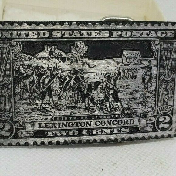 U.S Postage Lexington Concord 2 Cents Belt Buckle - Picture 1 of 10